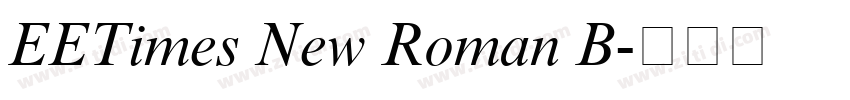 EETimes New Roman B字体转换
